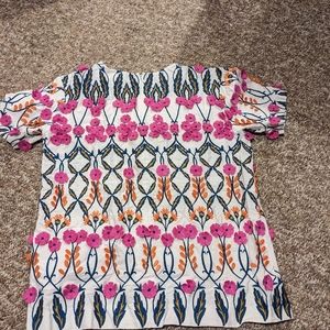 J crew 3D floral shirt